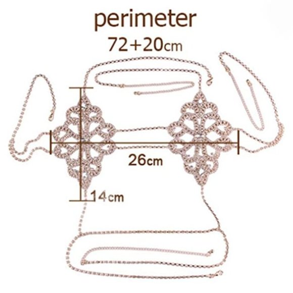 NEW Sparkling Bling Swarovski Crystal Rhinestone Bikini Top + Gift - Picture 5 of 5